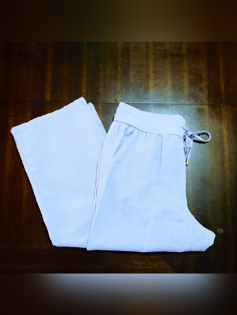 Ellen Tracy Linen Blend High Rise Pants Sz S